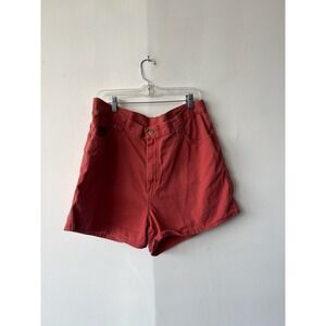 Vintage Riveted By Lee Shorts Womens Large High Rise Utility Belted 90s Salmon